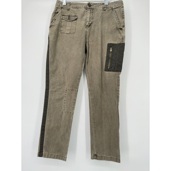 desigual pants for man, military size 32 Soft Green Canvas Pristine Condition‎ - Picture 3 of 13